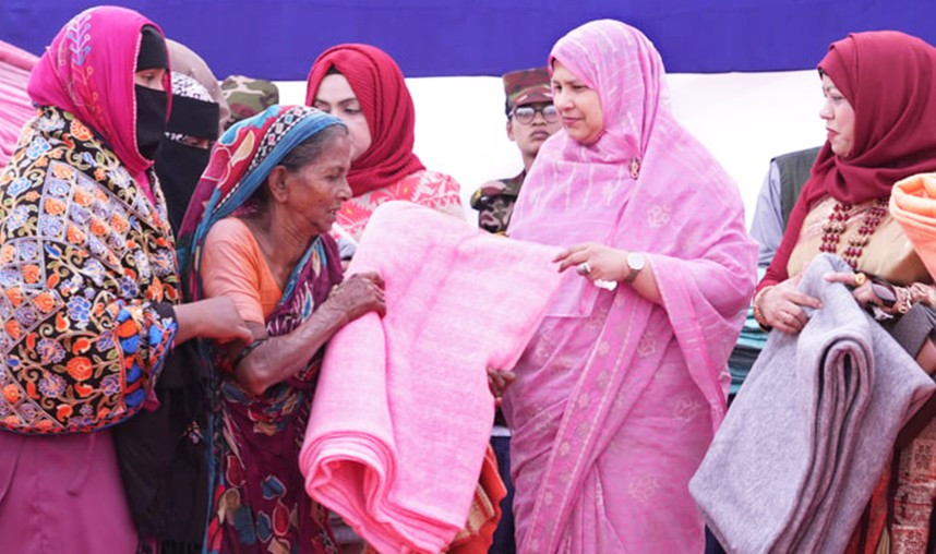 দরিদ্র ও শীতার্ত মানুষের পাশে সেনা পরিবার কল্যাণ সমিতি
